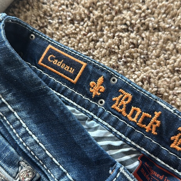 Rock Revival Women's Cadeau Easy Crop Capri Jeans Size 31 Dark Wash - Picture 12 of 16